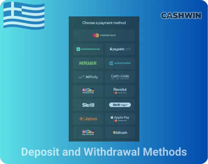 Deposit and Withdrawal Methods